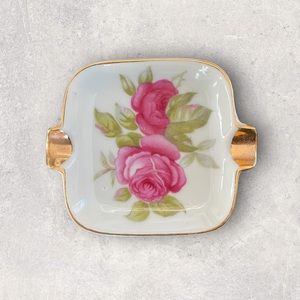Antique rose ashtray